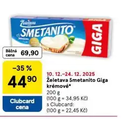 Tesco Želetava Smetanito Giga krémové nabídka