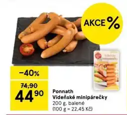 Tesco Ponnath Vídeňské minipárečky nabídka