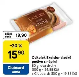 Tesco Odkolek Exelsior sladké pečivo s náplní nabídka