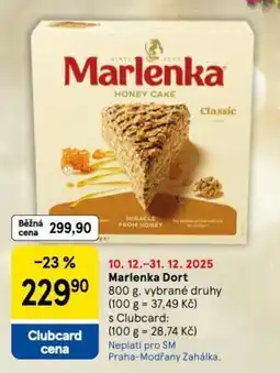 Tesco Marlenka Dort nabídka