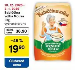 Tesco Babiččina volba Mouka nabídka
