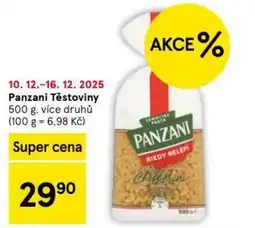 Tesco Panzani Těstoviny nabídka