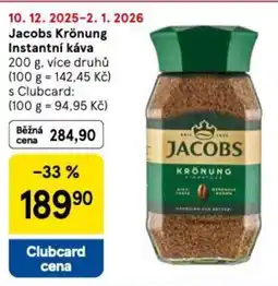 Tesco Jacobs Krönung Instantní káva nabídka