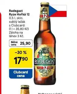 Tesco Pivo radegast ryze hořká 12 nabídka