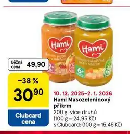 Tesco Hami masozeleninový příkrm nabídka