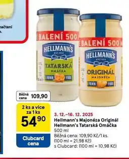 Tesco Hellmann´s tatarská omáčka, majonéza nabídka