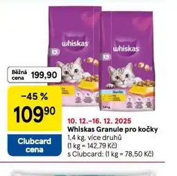 Tesco Whiskas granule pro kočky nabídka