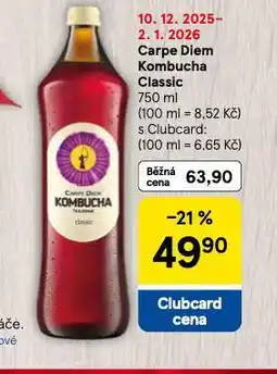 Tesco Carpe diem kombucha classic nabídka