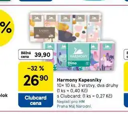 Tesco Harmony kapesníky nabídka