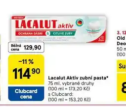 Tesco Lacalut aktiv zubní pasta nabídka