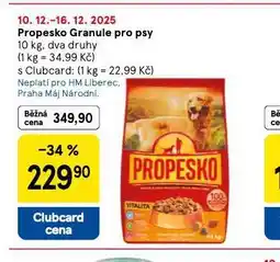Tesco Propesko granule pro psy nabídka