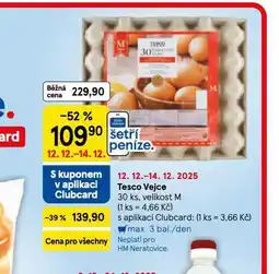 Tesco Vejce m 30 ks nabídka