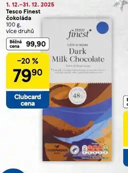 Tesco Tesco finest čokoláda nabídka