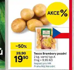 Tesco Brambory konzumní pozdní nabídka