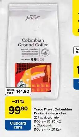 Tesco Tesco fonest colombian pražená mletá káva nabídka