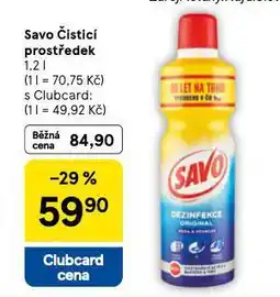 Tesco Savo čistící prostředek nabídka