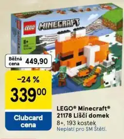 Tesco LEGO® Minecraft® 21178 Liščí domek nabídka
