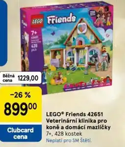 Tesco LEGO® Friends 42651 Veterinární klinika pro koně a domácí mazlíčky nabídka