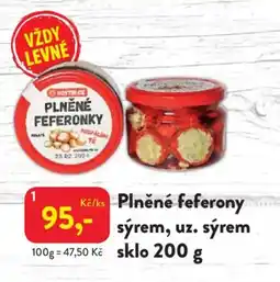 MP Krásno Plněné feferony sýrem, uz. sýrem sklo nabídka