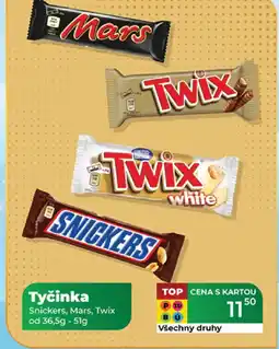 Tamda Foods Tyčinka Snickers, Mars, Twix nabídka