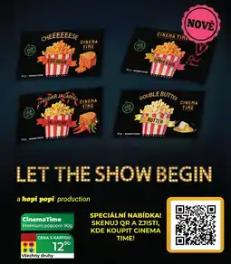 Tamda Foods CinemaTime Premium popcorn nabídka