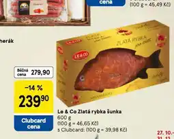 Tesco Zlatá rybka šunka nabídka