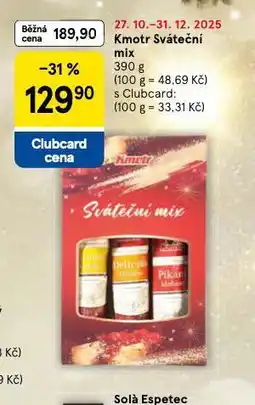 Tesco Kmotr sváteční mix nabídka
