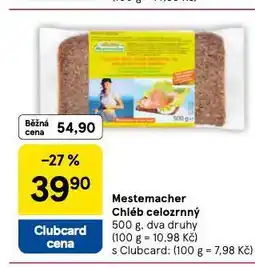 Tesco Mestemacher chléb celozrnný nabídka