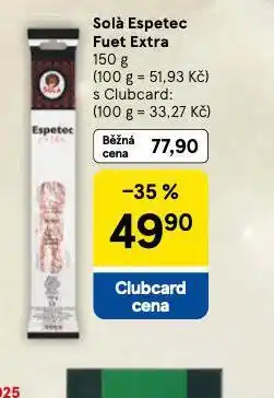 Tesco Solá espetec fuet extra nabídka