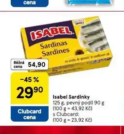 Tesco Isabel sardinky nabídka