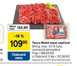 Tesco Mleté maso vepřové nabídka