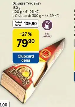 Tesco Džiugas tvrdý sýr nabídka
