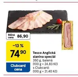 Tesco Anglická slanina speciál nabídka