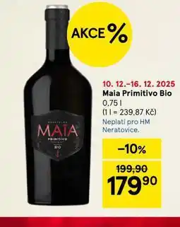 Tesco Maia primitivo bio nabídka