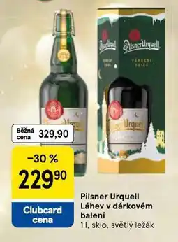 Tesco Pivo pilsner urquell láhev v dárkovém balení nabídka