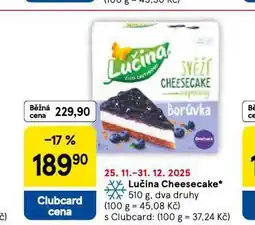 Tesco Lučina cheesecake nabídka
