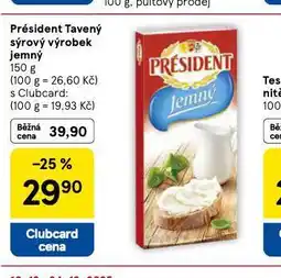 Tesco Président tavený sýrový výrobek jemný nabídka