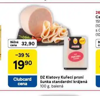 Tesco Kuřecí prsní šunka standardní krájená nabídka
