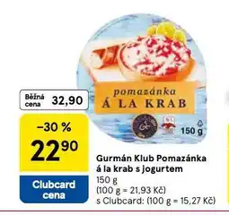 Tesco Pomazánka á la krab s jogurtem nabídka