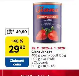 Tesco Giana jahody nabídka