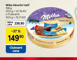 Tesco Milka vánoční talíř nabídka
