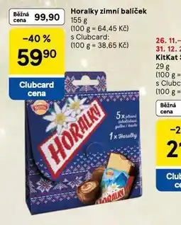 Tesco Horalky zimní balíček nabídka