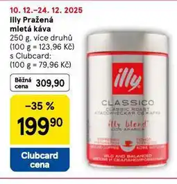 Tesco Illy pražená mletá káva nabídka