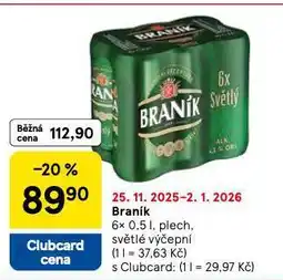 Tesco Pivo braník nabídka