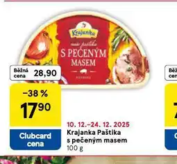 Tesco Krajanka paštika s pečeným masem nabídka