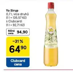 Tesco Yo sirup nabídka