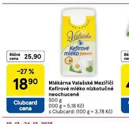 Tesco Kefírové mléko nízkotučné neochucené nabídka