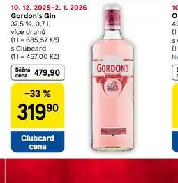 Tesco Gordon´s gin nabídka