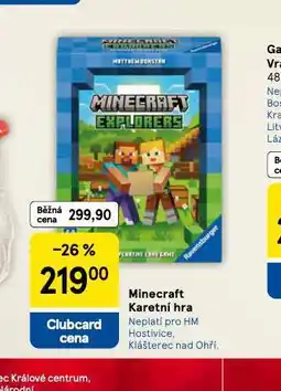 Tesco Minecraft karet ní hra nabídka