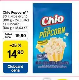 Tesco Chio popcorn nabídka